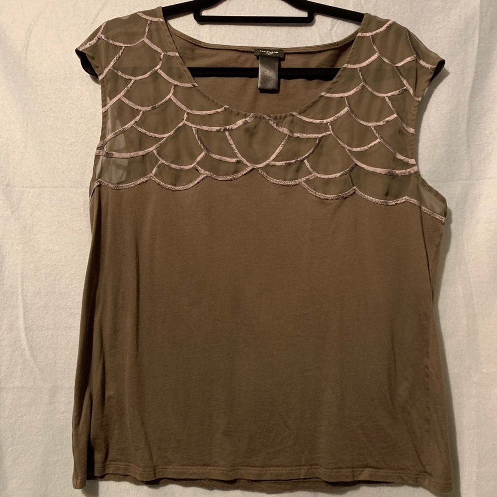 Ann Taylor Grey Sleeveless Top